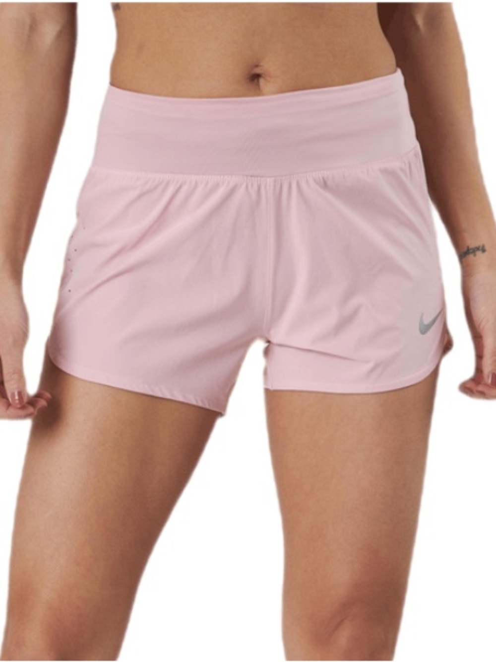 Nike Eclipse Dri Fit Running Shorts Womens L Pink Athletic Gym Workout